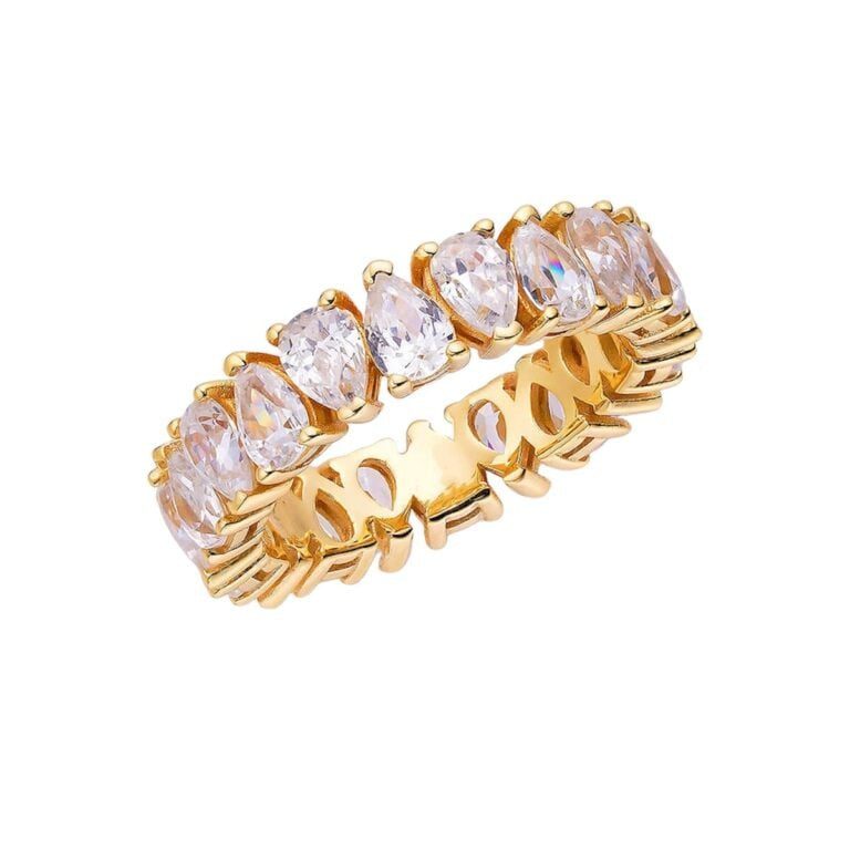 Crystal Honey Band Ring